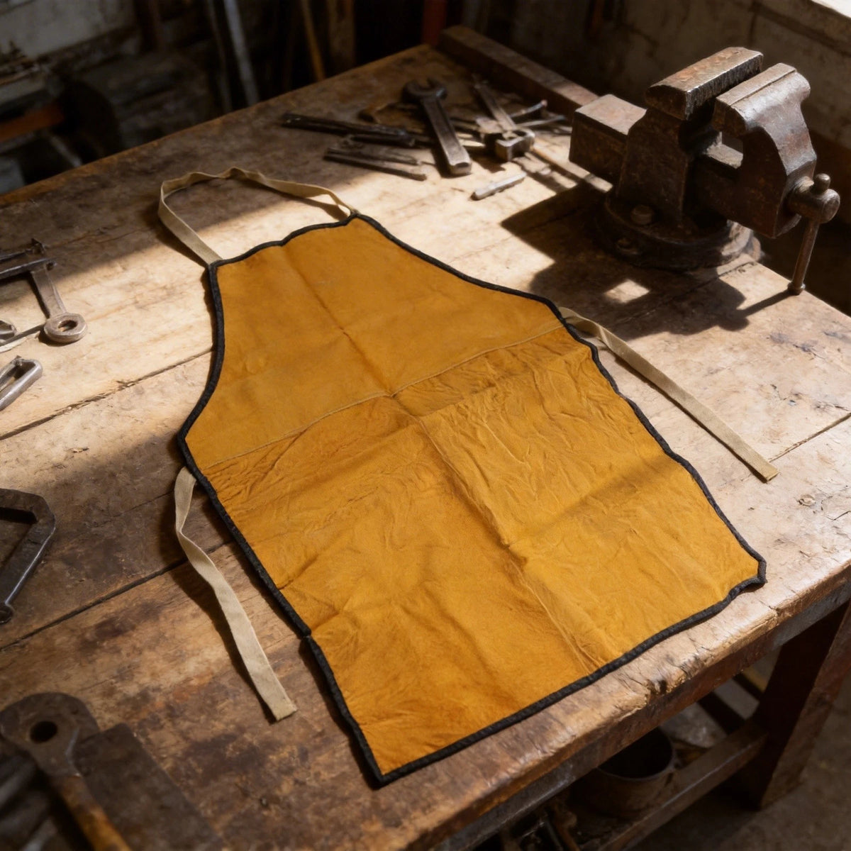 Professional Cowhide Welding Apron 65 x 90 cm for Craftsmen and Welders