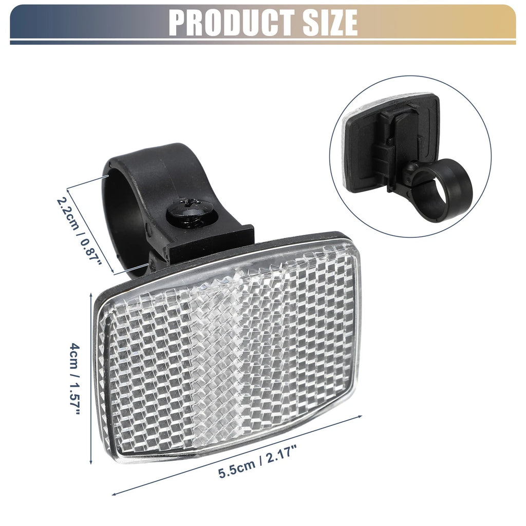 Bicycle Warning Reflector for Bike Helmet Mounting Rear White