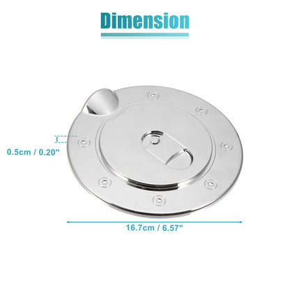 Chrome Plated Fuel Tank Filler Cap Cover Decoration for Dodge Ram 1500 (2010–2024)