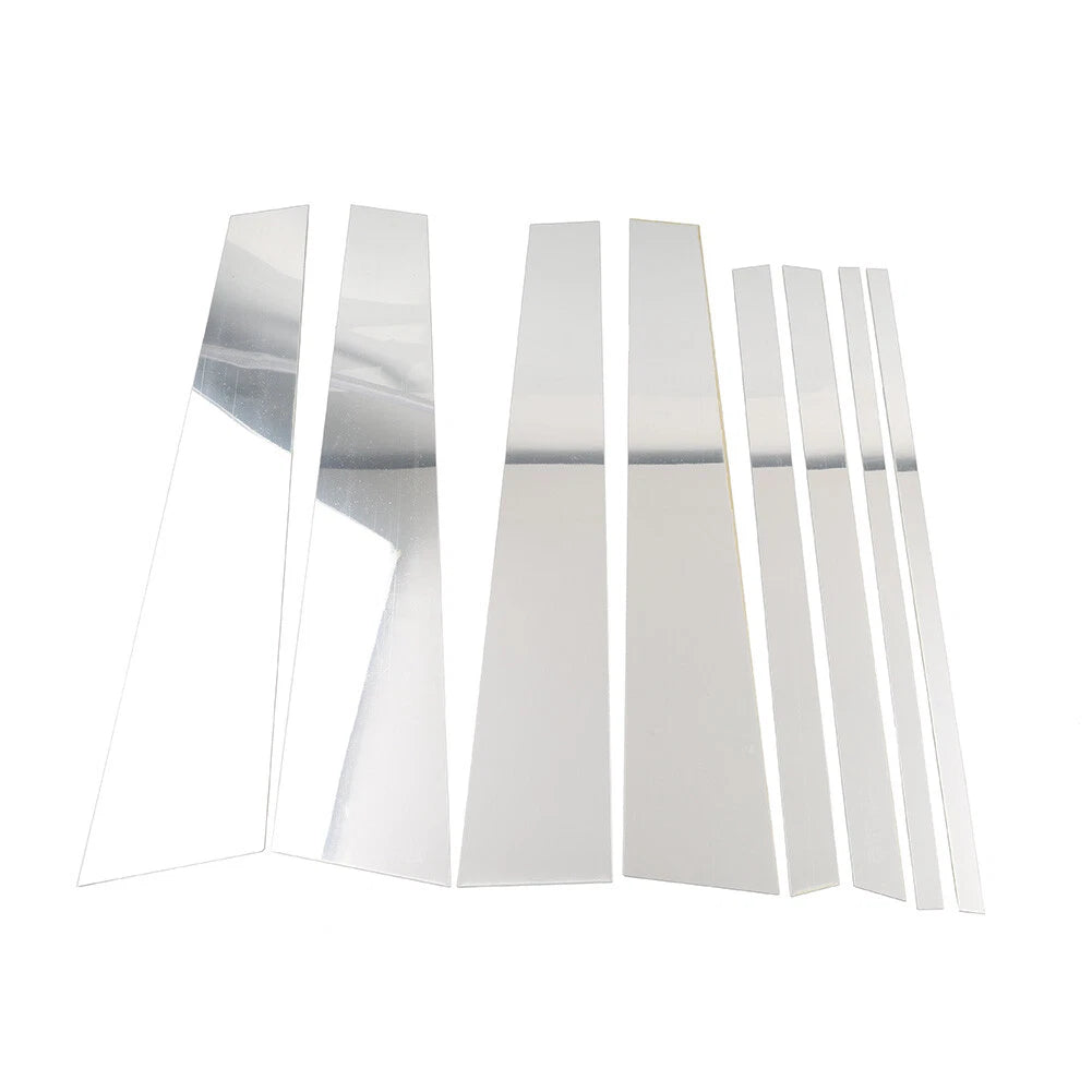 8PCS Pillar Post Window Trim for Honda Pilot Ridgeline (2016–2022) Silver