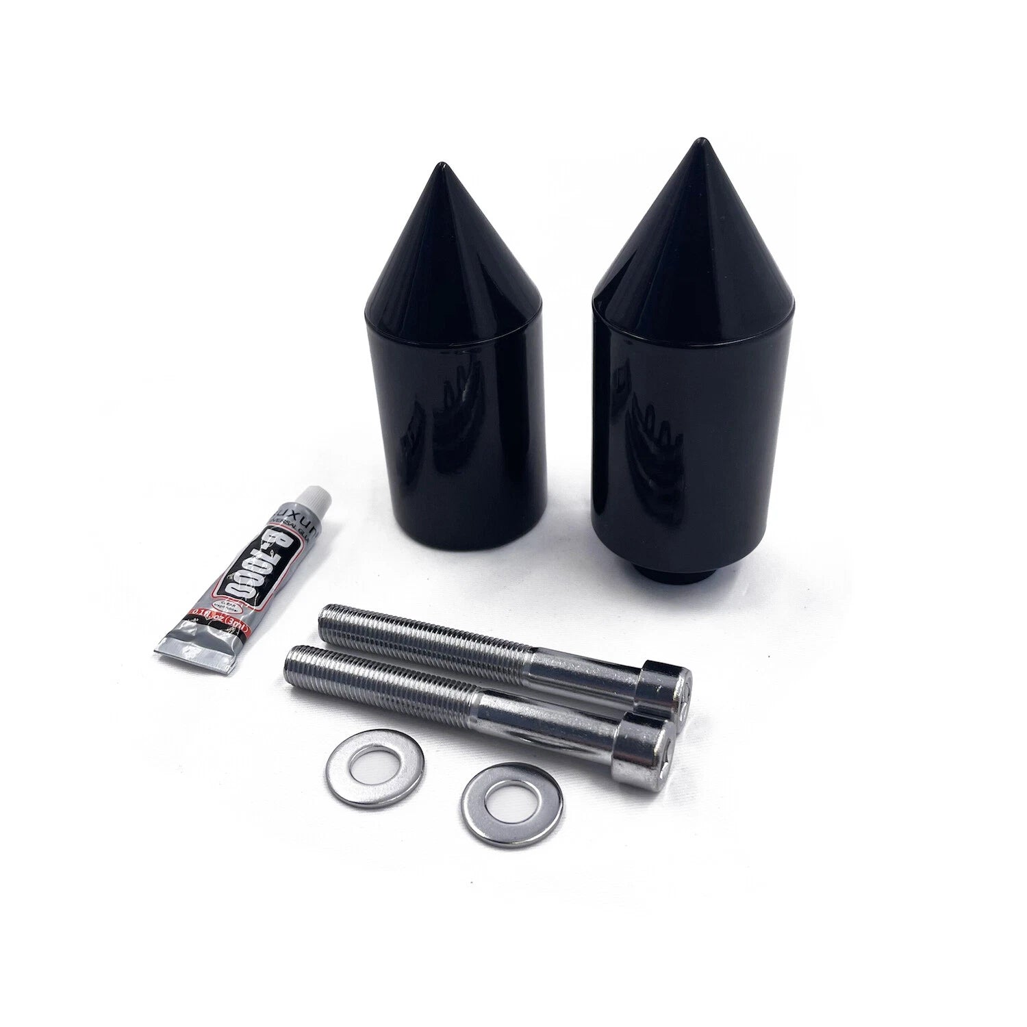 Black Spike Frame Sliders for Honda CBR 929 954 RR (2000–2003)