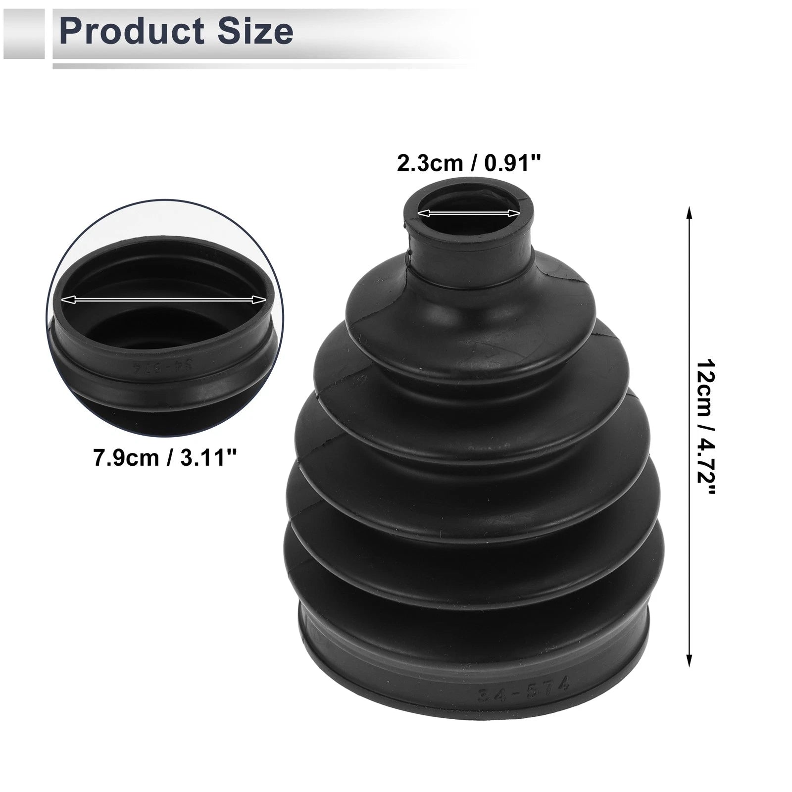 Inner Outer CV Joint Boot Kit with Clamps for Volvo C30 (2007–2013)