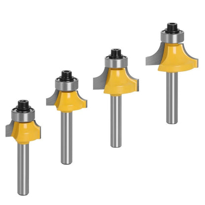 4PCS Corner Round Router Bits for Woodworking