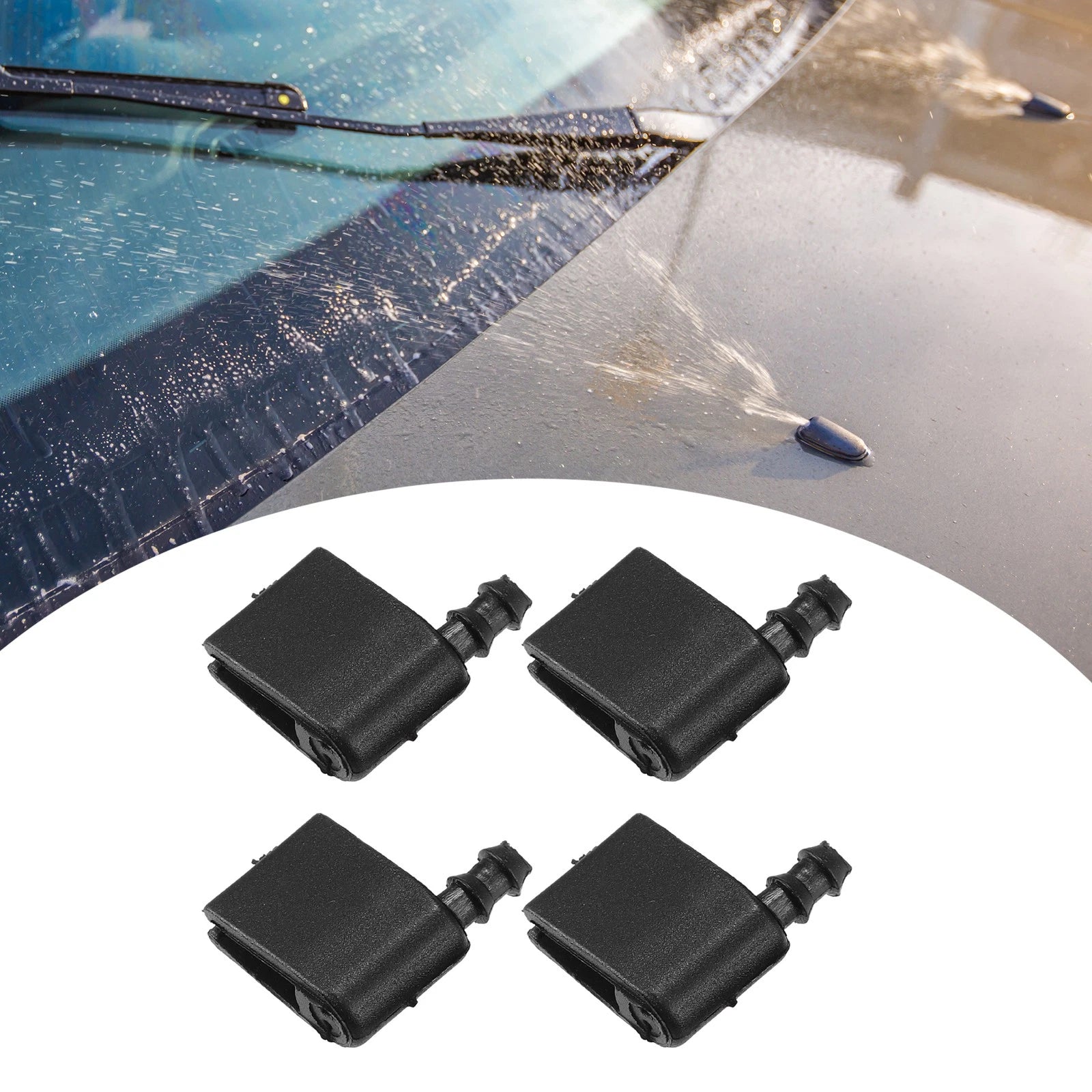 Windshield Wiper Washer Spray Nozzle Jet for Volkswagen Crafter (2011–2024) 4 Pcs