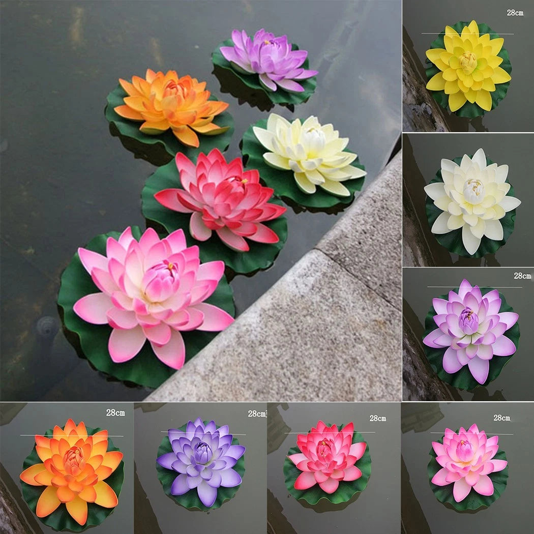 Large Realistic Floating Lotus Flowers for Home Decoration