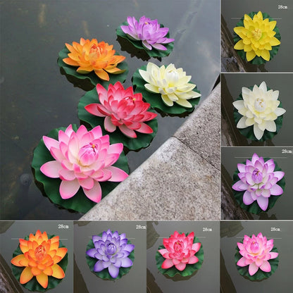 Large Realistic Floating Lotus Flowers for Home Decoration