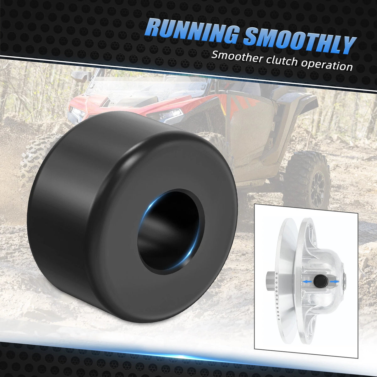 Secondary Clutch Roller Pin for Polaris RZR XP 1000 (2014–2023), 570 (2013–2019), 900 (2014–2020)