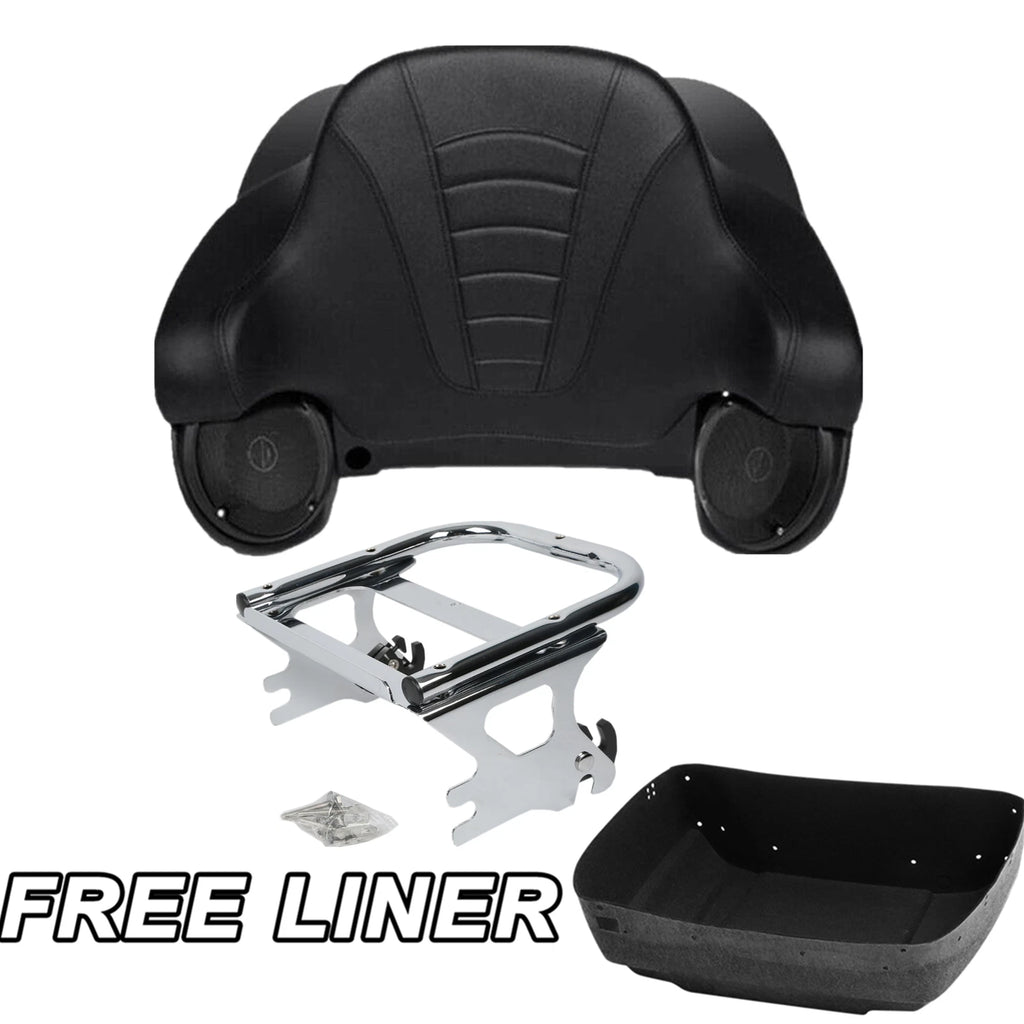 Trunk Pad Mount Rack Speakers for Harley Touring Road Glide (2009–2013)