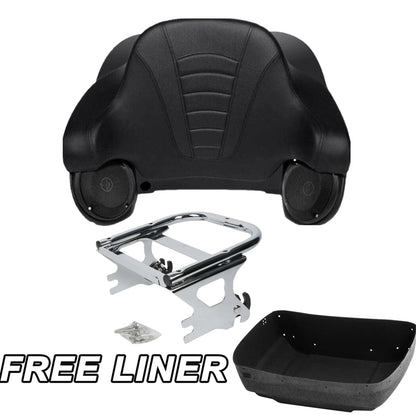 Trunk Pad Mount Rack Speakers for Harley Touring Road Glide (2009–2013)