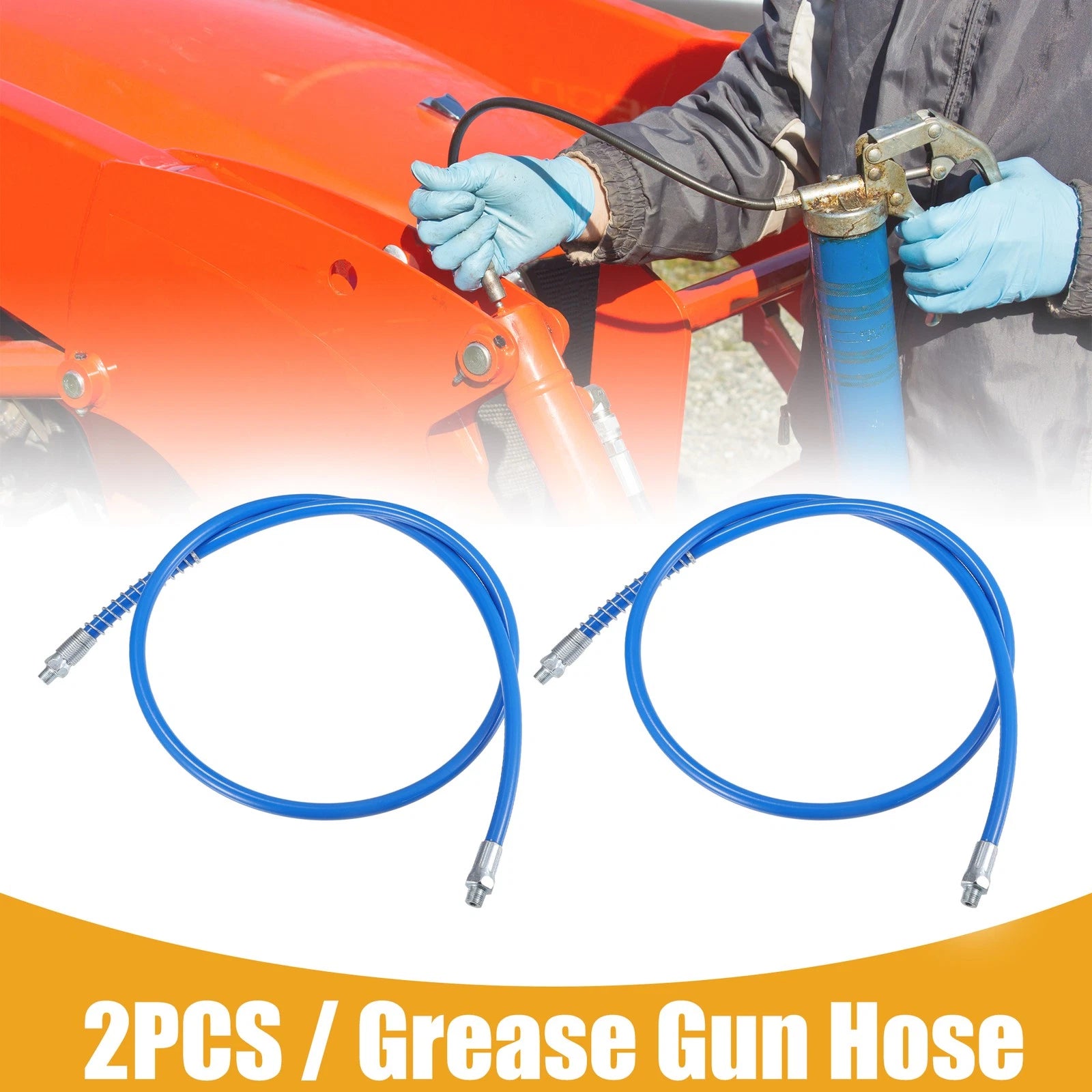 Grease Gun Hose Extension 47 in 1/8 NPT for Trailer (Universal) (2 Pack)