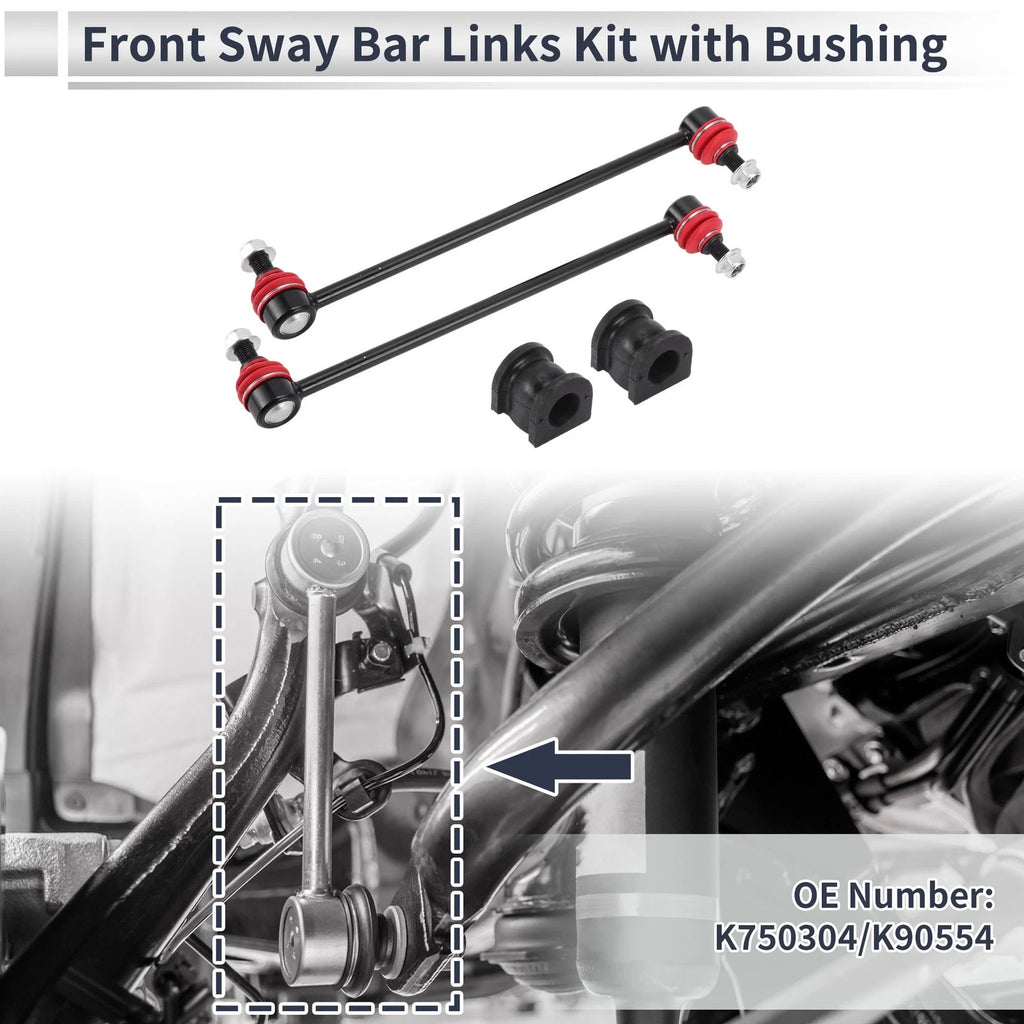 Front Stabilizer Bar Links with 2 Bushings for Honda Odyssey (1999–2004)