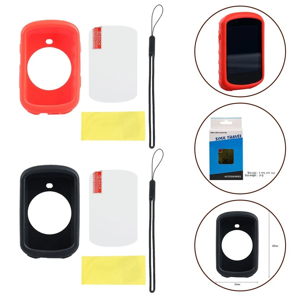 Shockproof Silicone Case & Tempered Glass Protector for Garmin Edge 530