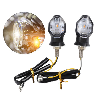 2X LED Amber Turn Signal Indicator Blinker Lights for Motorcycle