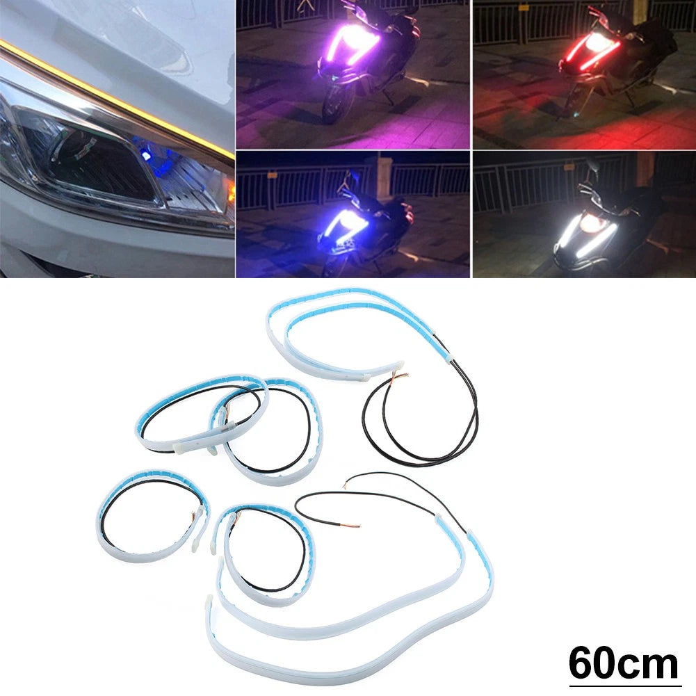 2X Sequential LED Strip Turn Signal Indicator for Universal Vehicles