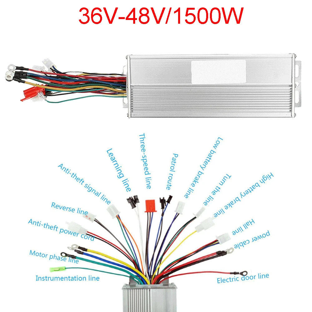36V/48V 1500W Brushless DC Motor Controller For E-bike Electric Bicycle Scooter