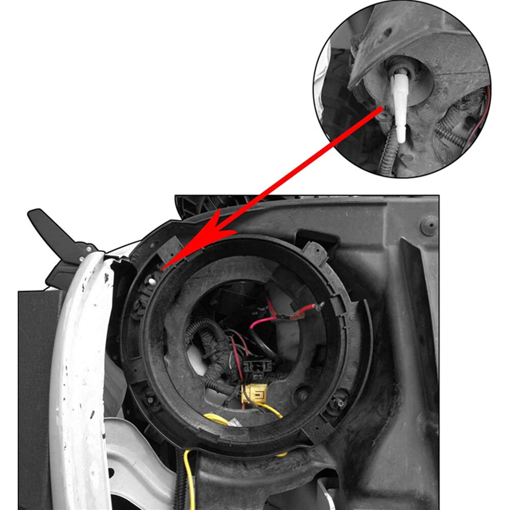 2Pcs Headlight Mount Bracket Ring Bucket Base for Jeep Wrangler JK (2007–2018)