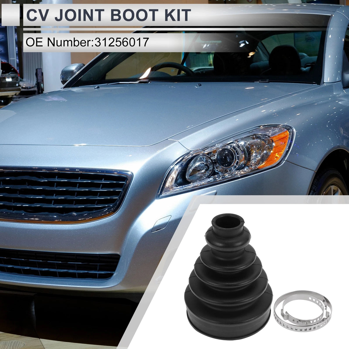 Inner CV Joint Boot Kit with Clamps for Volvo C30 (2007–2013) - 31256017
