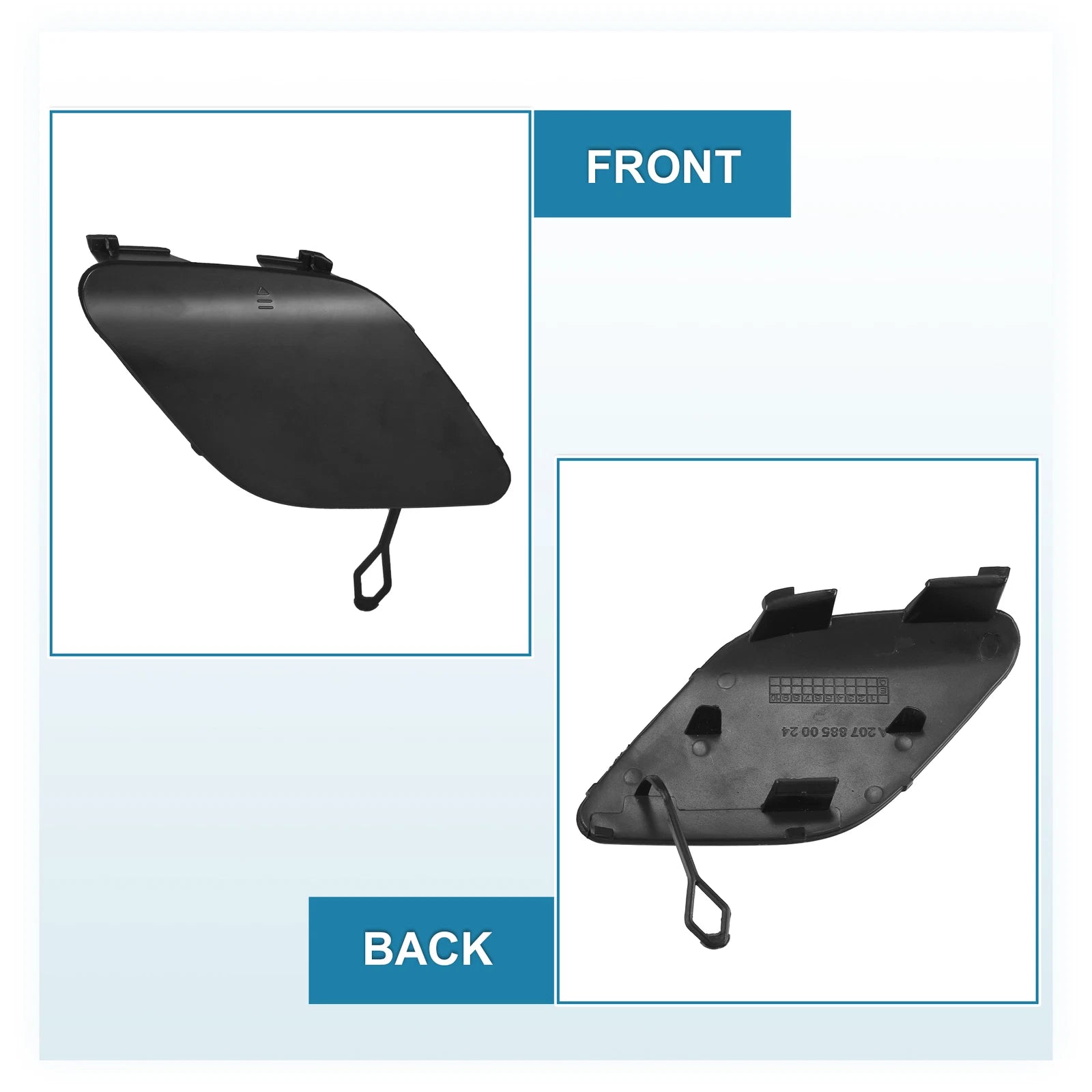 Tow Hook Cover for Mercedes-Benz E400 (2014–2016) Black
