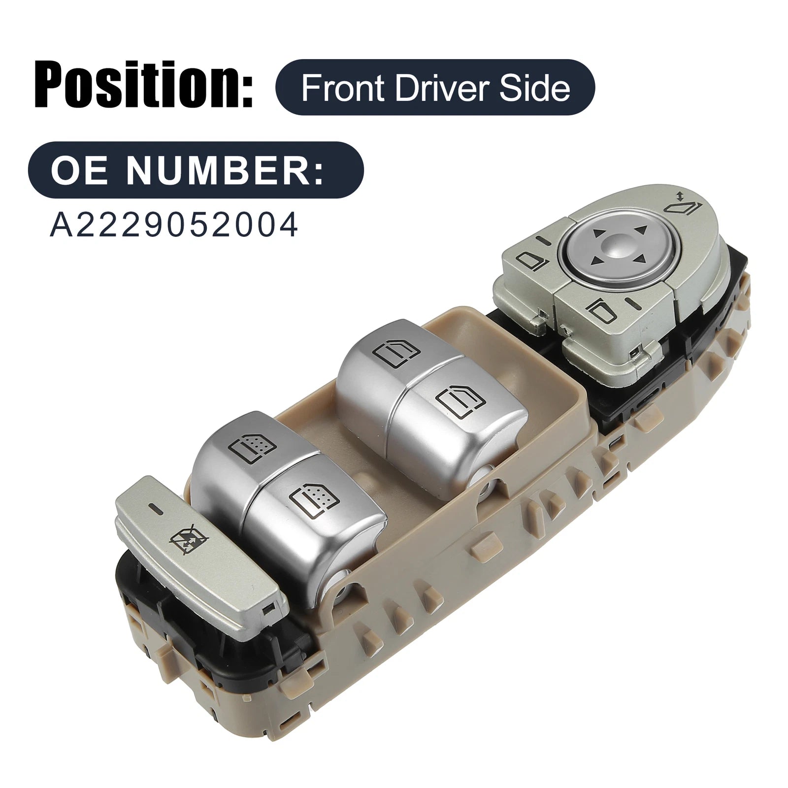 Power Window Switch Replacement for Mercedes-Benz W222 S-Class (2013–2017)