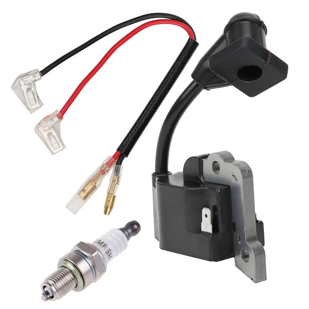 Ignition Coil Module Spark Plug Kit for Husqvarna 324LX 324LDX 324RX 324HDA (2005–2023)