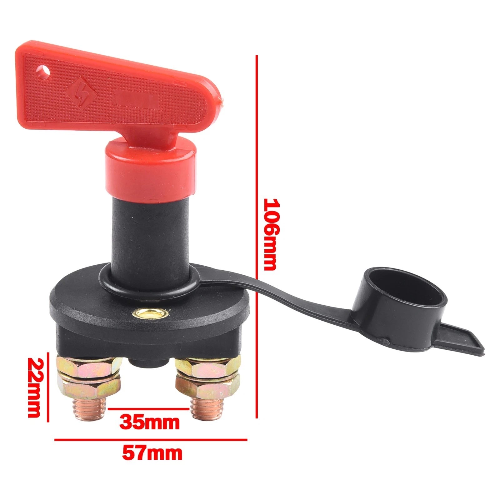 Battery Disconnect Switch for 12V 24V Vehicles (1pc)