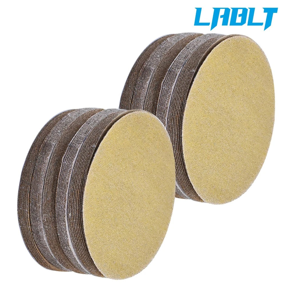 100 Pcs 5" 240 Grit Hook Loop Sanding Discs NO-Hole