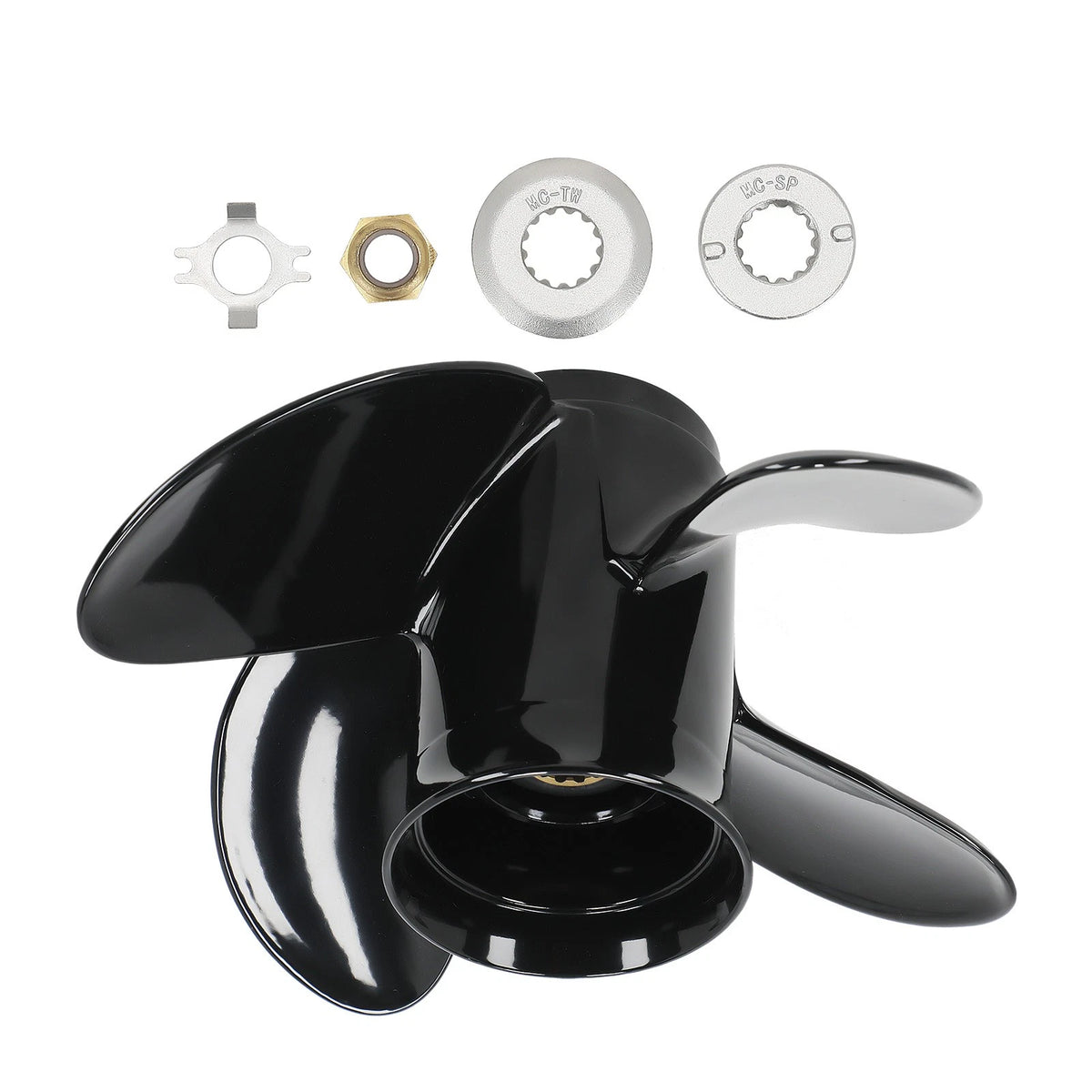 4 Blade Aluminum Propeller for Mercury 50-75HP 2 Stroke (48-8M8026630)