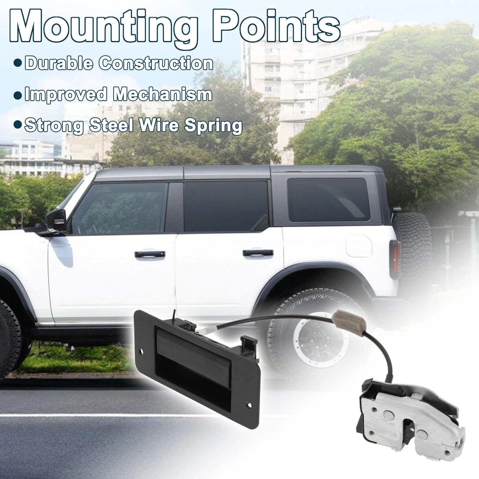 Tailgate Handle Bezel for Ford E150 E250 E350 E450 (Black)