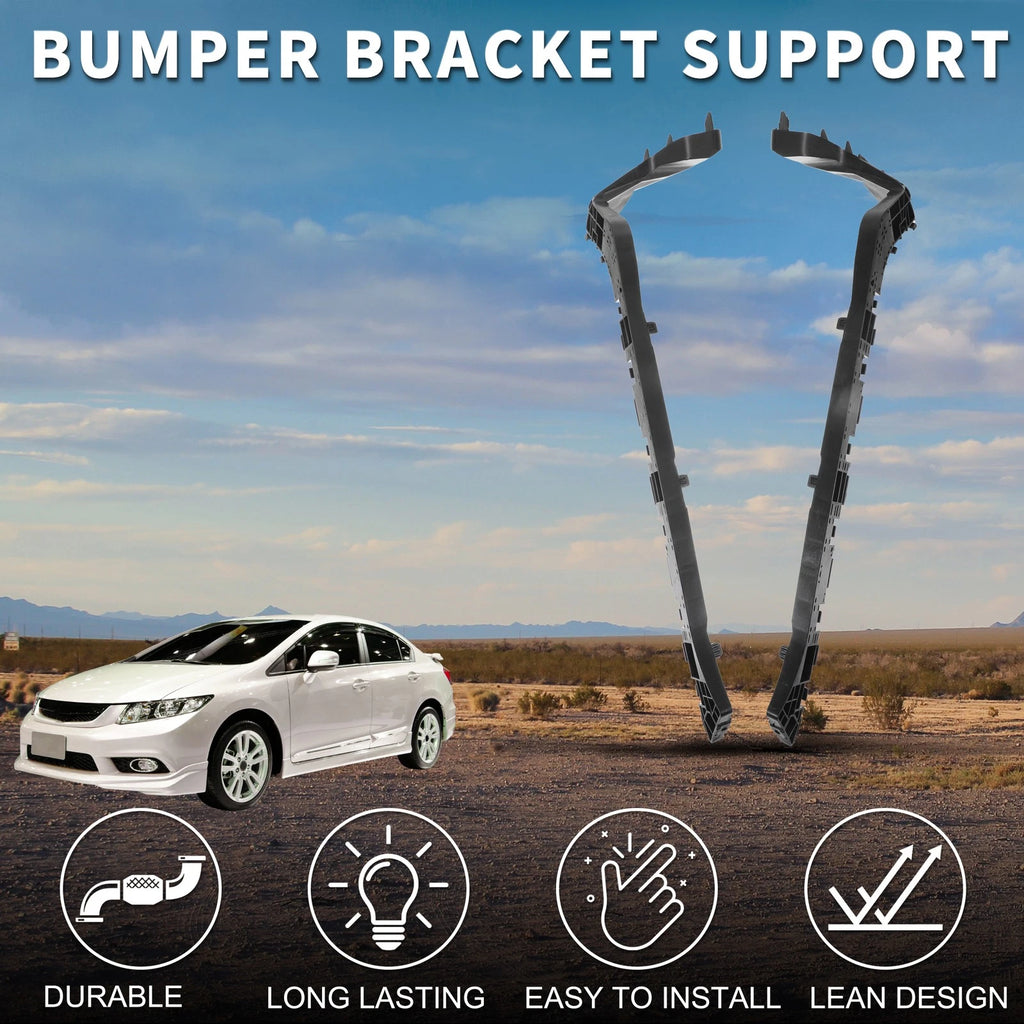 Rear Bumper Retainer Brackets Pair Replacement for Honda Civic (2016–2021)