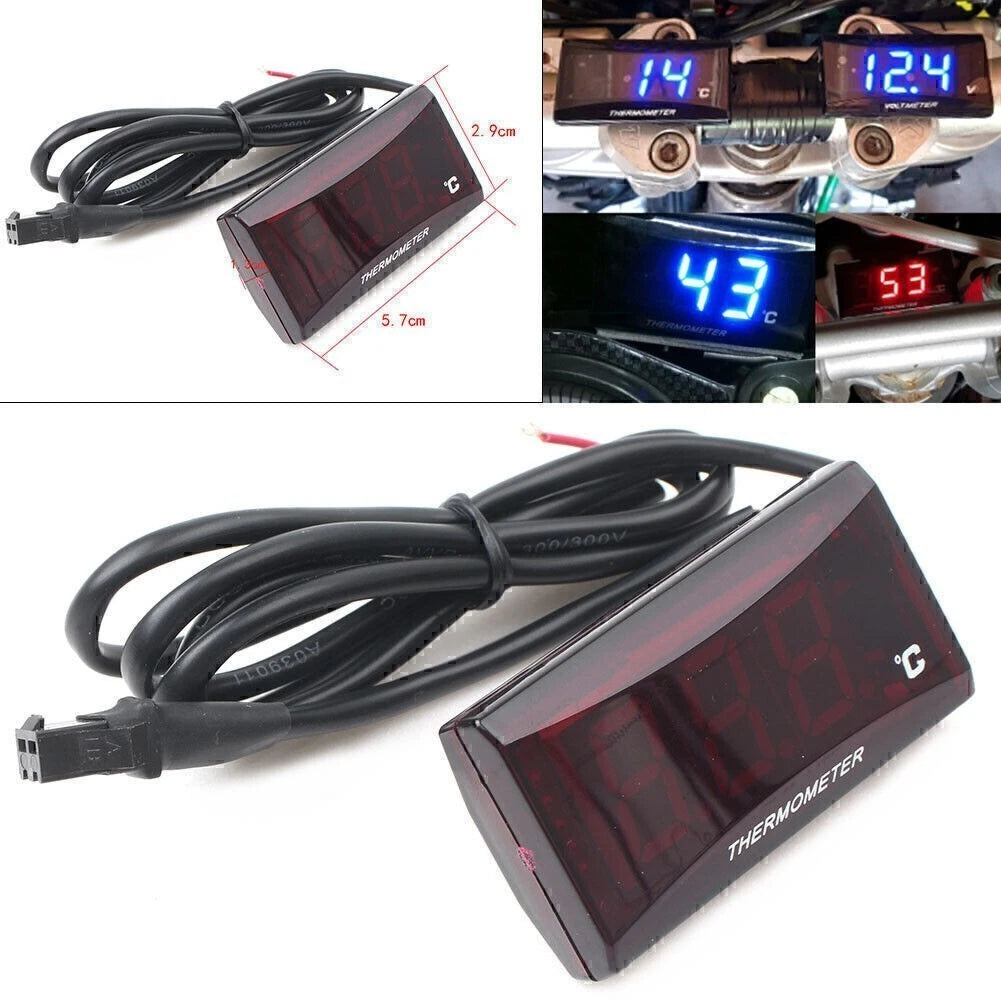 LED Digital Water Temp Gauge Meter for Racing Scooter Motor