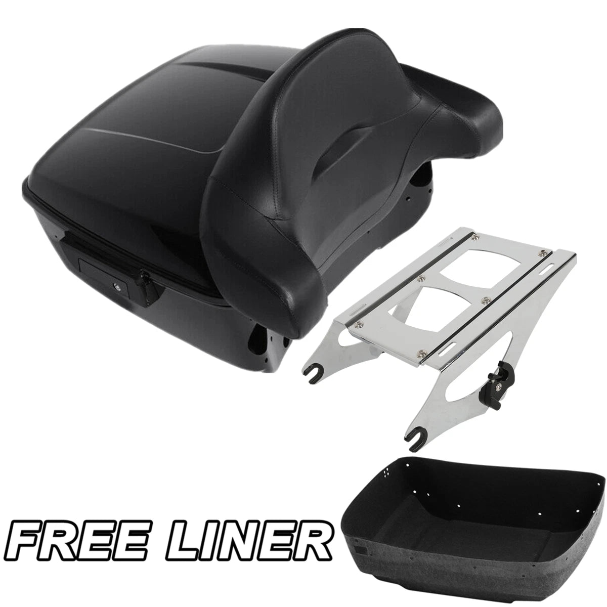 Trunk Backrest Mount Rack for Harley Electra Glide (2014–2026) Black
