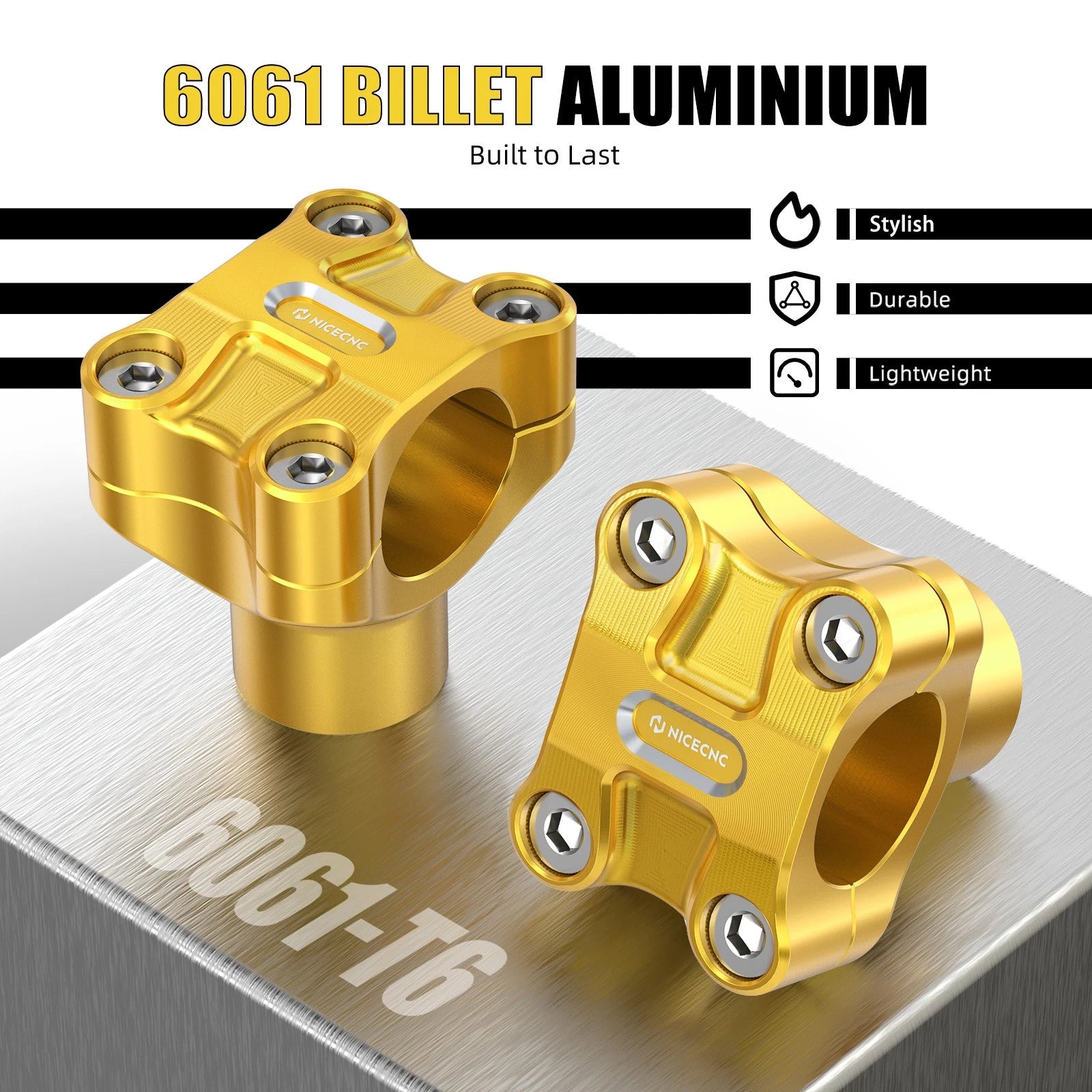 50mm Handlebar Risers 1.25" Bar Clamp Kit for Harley Dyna Switchback (2012–2017)