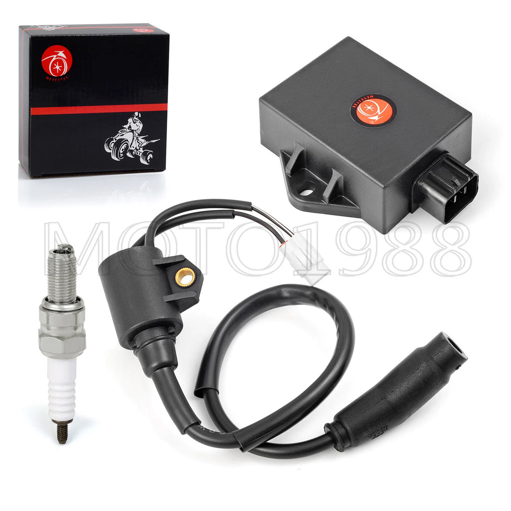 CDI Box Ignition Coil & Spark Plug for Polaris Sportsman Hawkeye 300 (2008–2011)