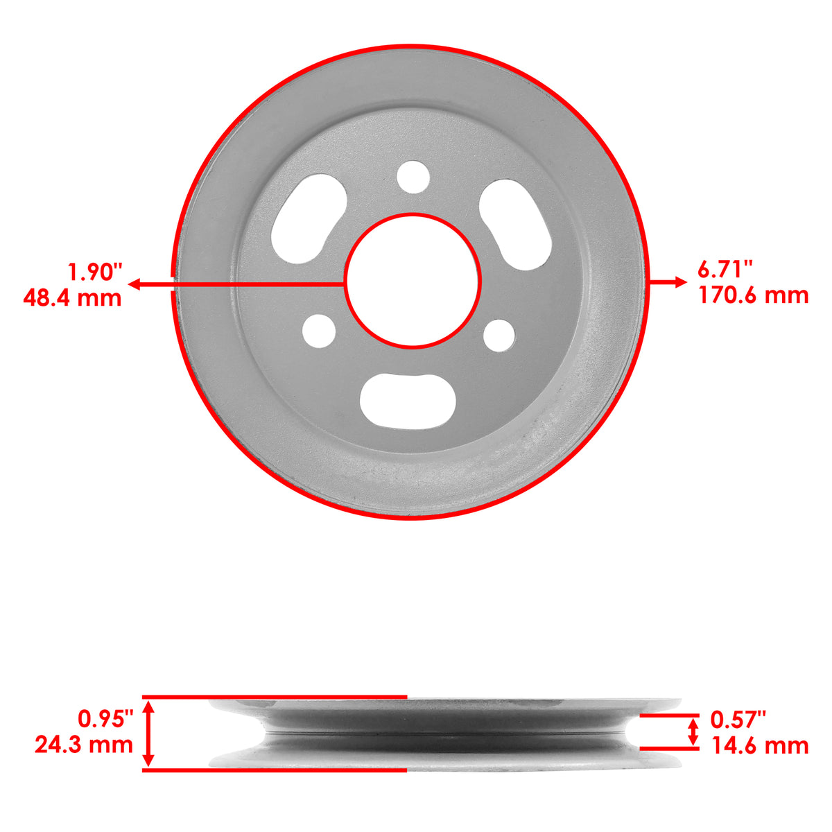 Deck Spindle with Pulley for Toro Z Master 7000 (2017–2017)