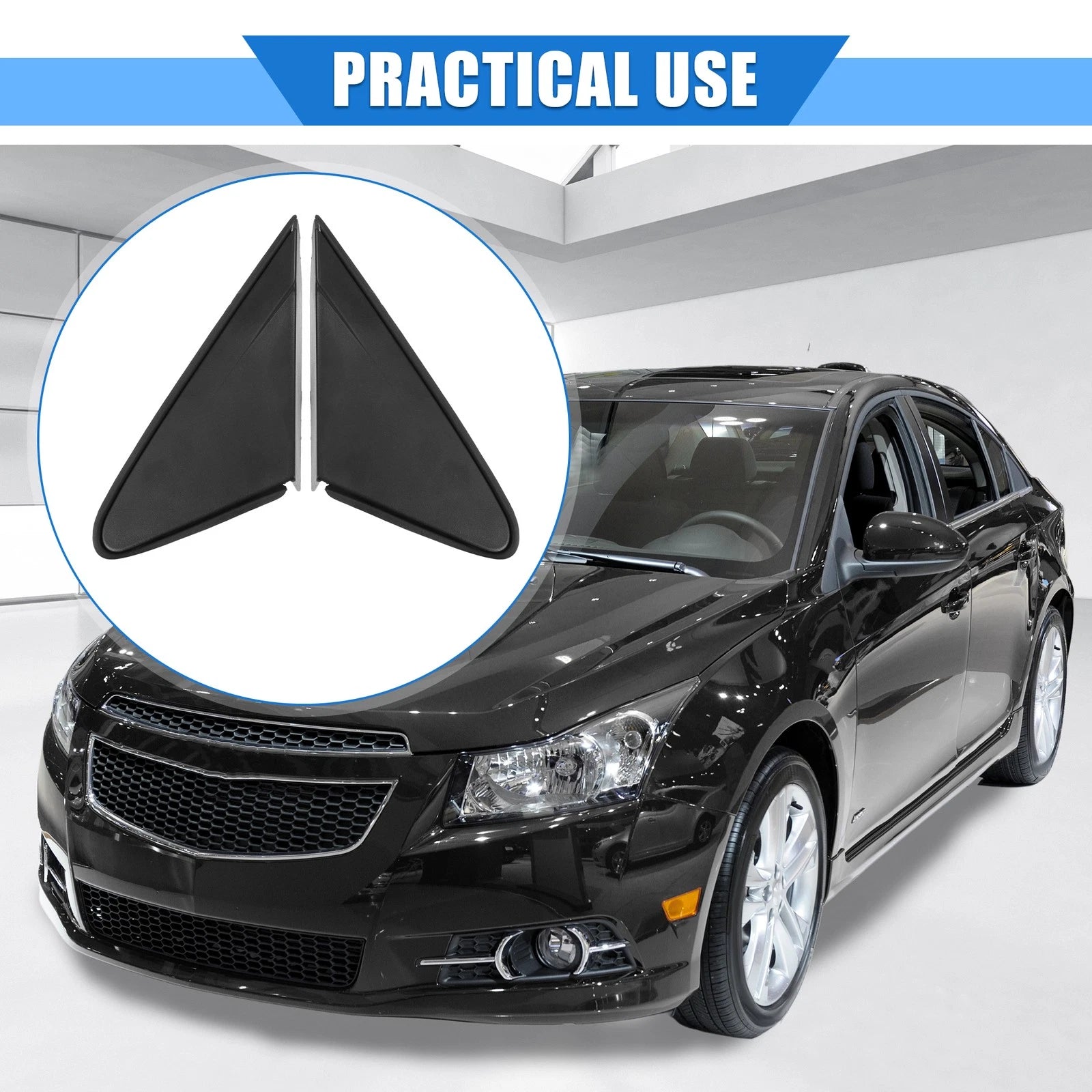 Left Right Rear View Mirror Corner Triangle Trim Replacement for Chevy Cruze (2011–2016)