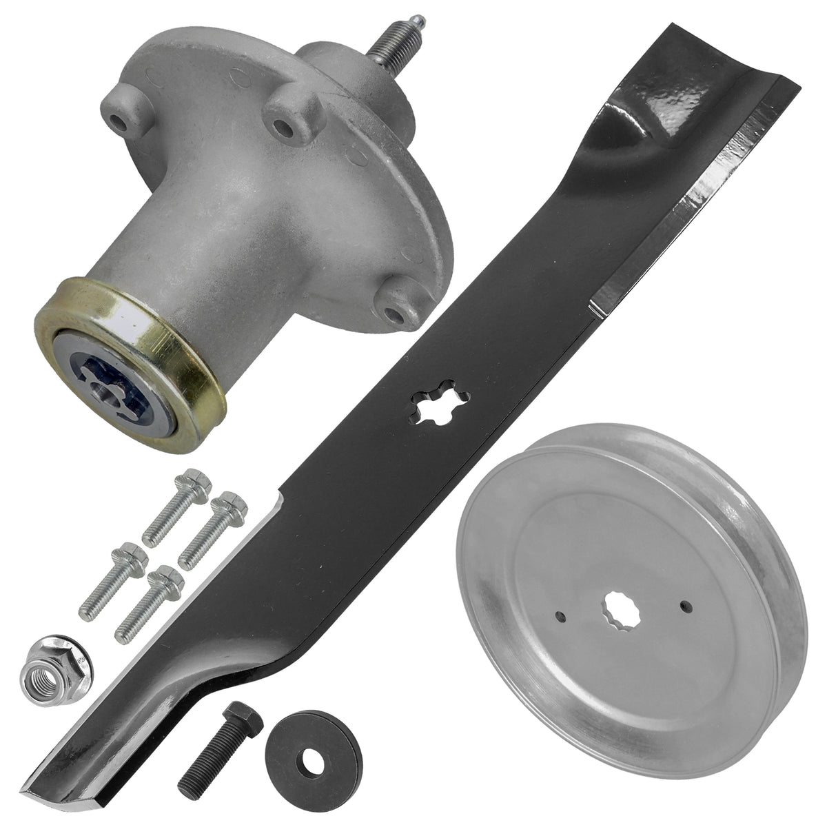 Deck Spindle with Pulley and Blade for Husqvarna Dixon 48 Inch (2005–2015)