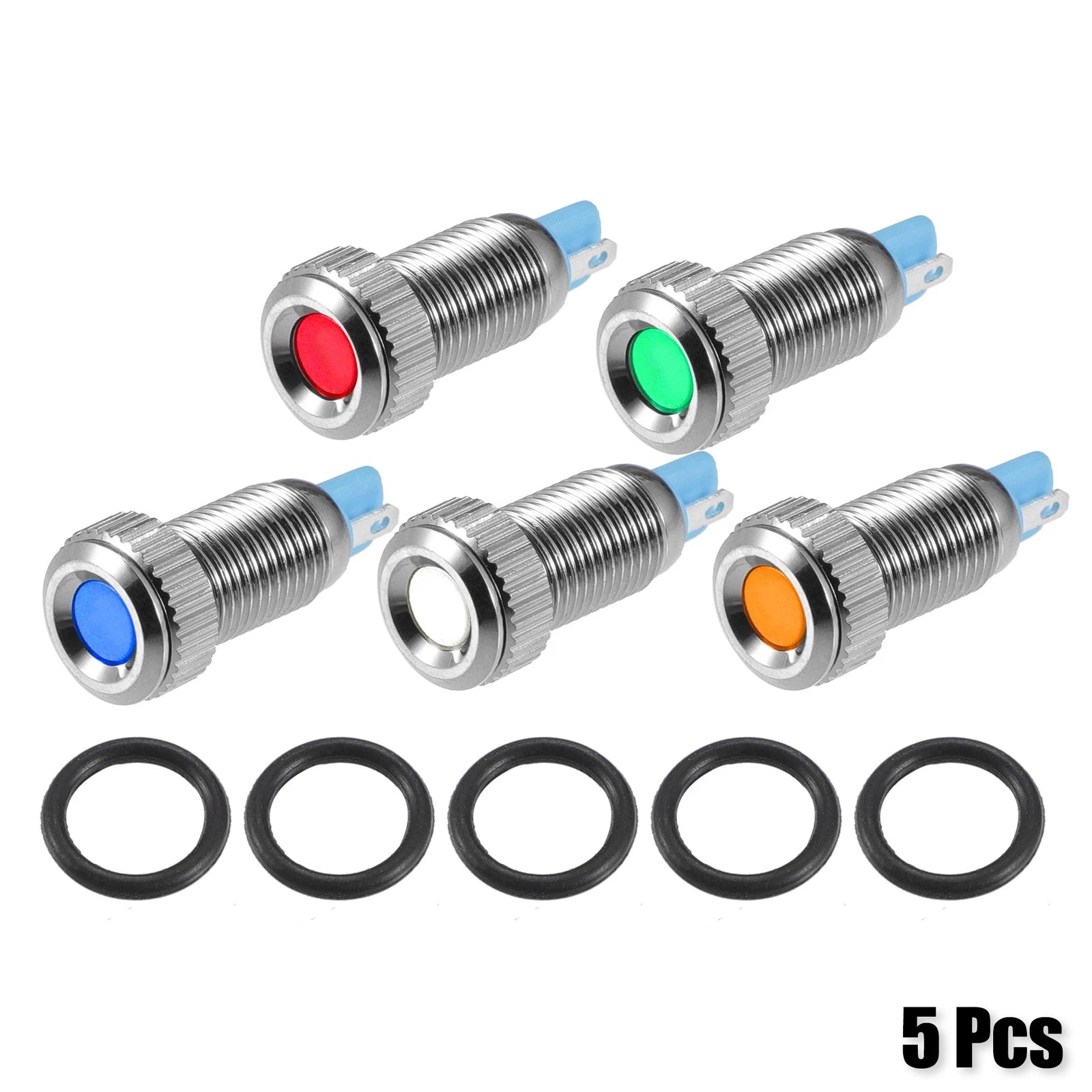 5pcs LED Indicator Light for Universal Cars (Waterproof, 8mm)