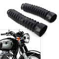 2x Motorcycle Universal Black Rubber Front Fork Dust Cover Boots Shock Absorber