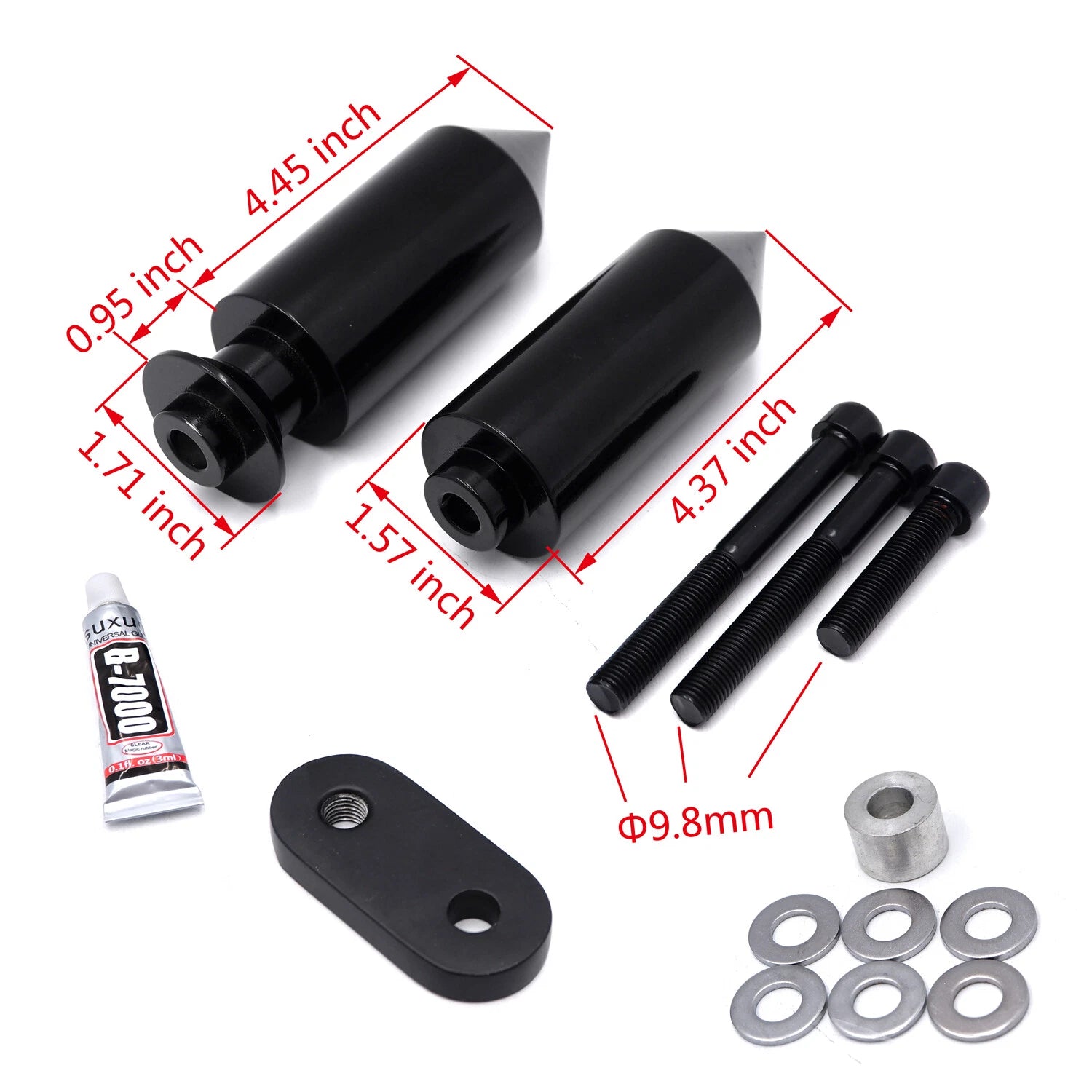 Spike Frame Slider Guard Crash Protector Pad for Yamaha YZF R (2006–2007)