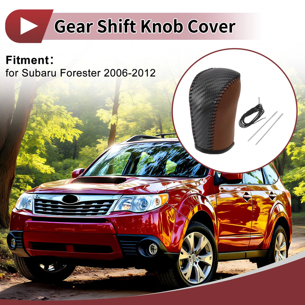 Gear Shift Knob Cover Replacement for Subaru Forester (2006–2012) Brown