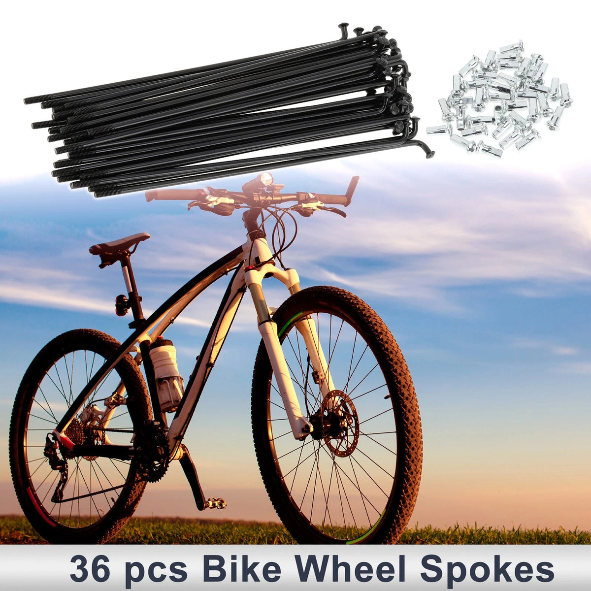 Bicycle Spoke Nipples Carbon Steel 12G Length 139mm Set Universal