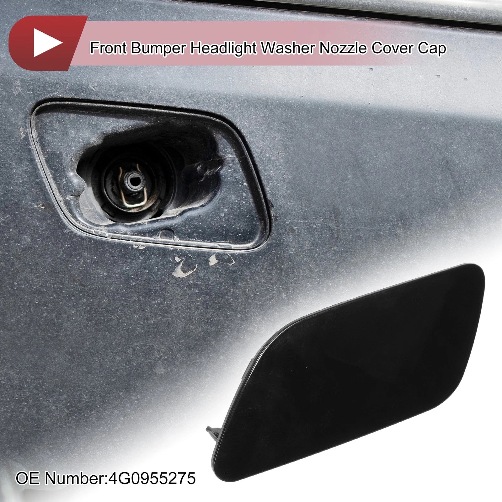 Front Left Washer Nozzle Cover Cap Replacement for Audi A6 C7 (2012–2017)