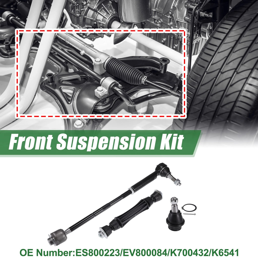 Front Suspension Kit 8pc Tie Rod Ends Replacement for Cadillac Escalade (2007–2014)