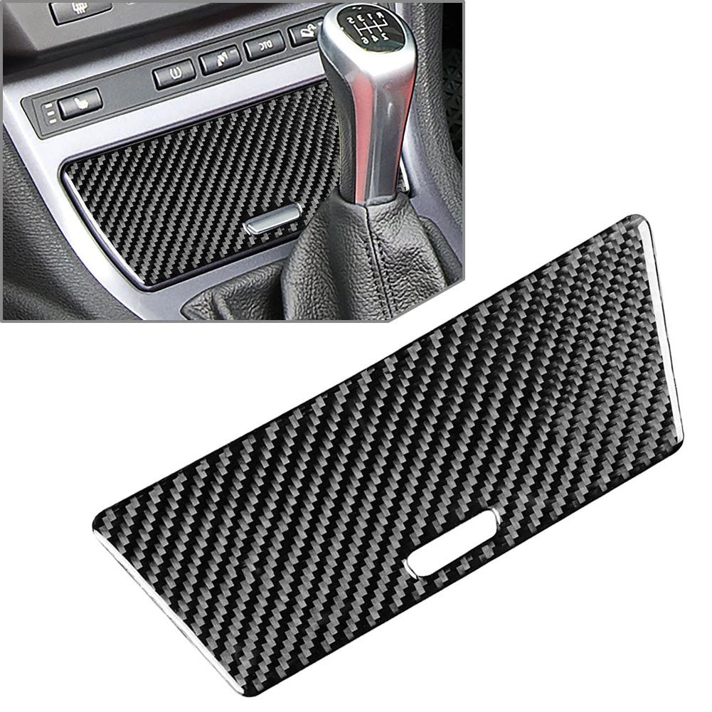 Carbon Fiber Gear Shift Position Storage Box Panel Cover For BMW X3 E83 04-10 GZ
