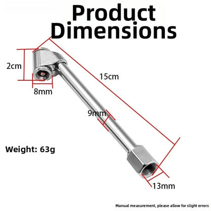 2 Inch Steel Tire Inflator for Bikes and Cars