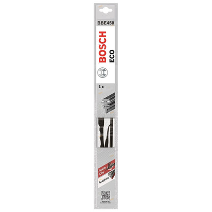 Front Pair Bosch Eco Wiper Blades for Holden Nova LE LF LG (1989–1996)