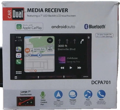 Dual DCPA701-4 7" Double DIN Touchscreen Receiver for (USED)