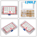 350Pcs Brass Threaded Inserts Assortment Kit for LABLT M2/M2.5/M3/M4/M5/M6