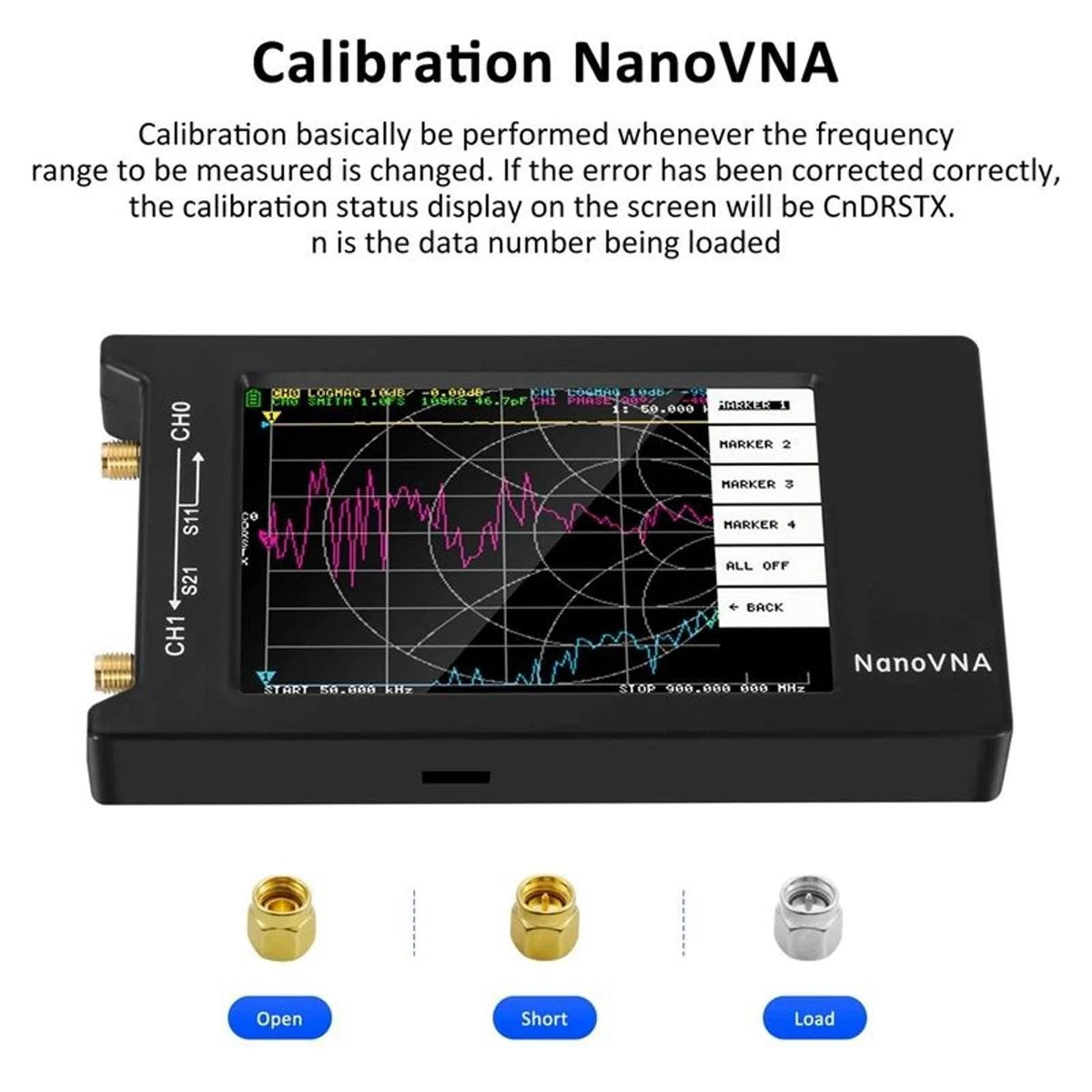 NanoVNA-H4 Vector Network Analyzer for 50KHz–1.5GHz (4" LCD)