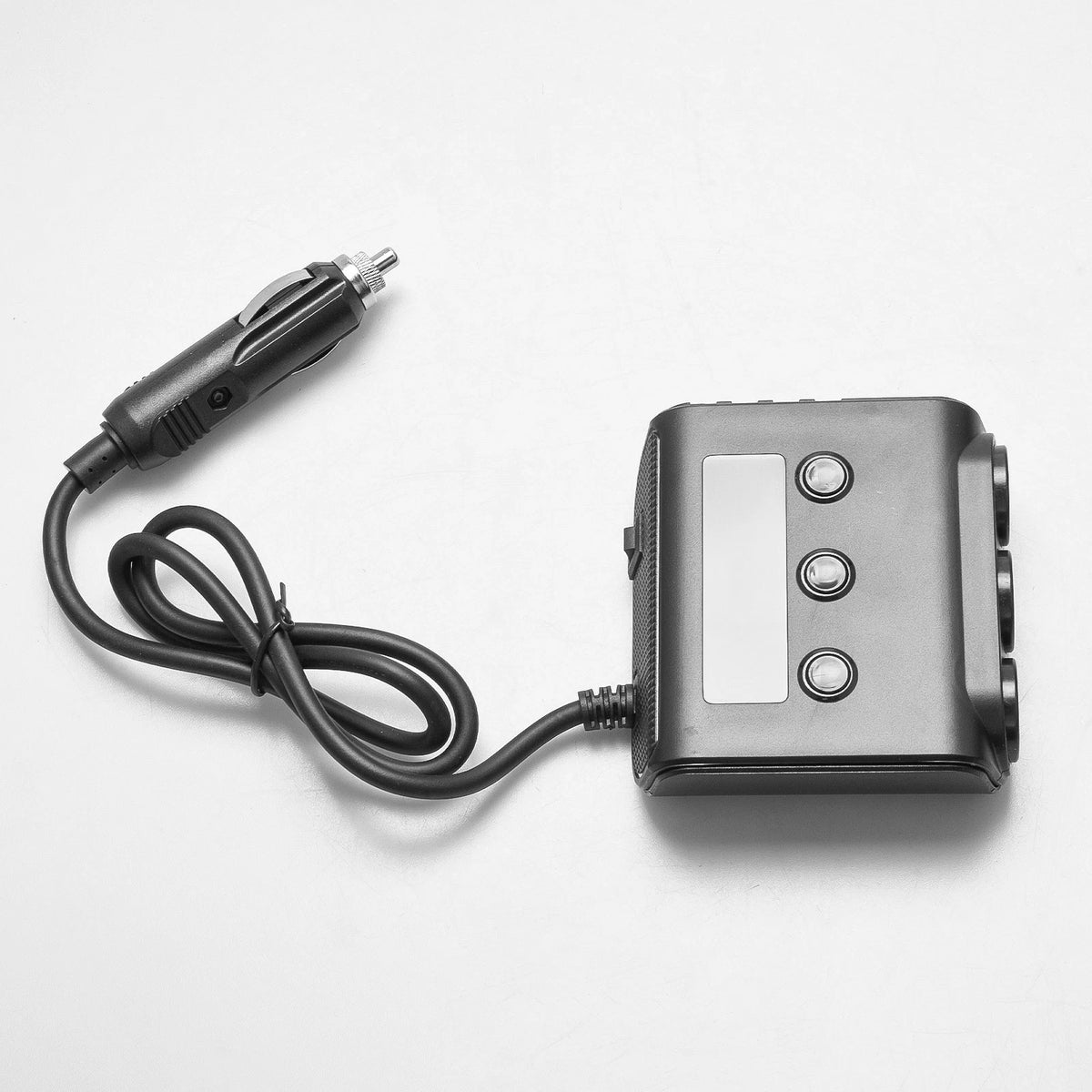 3-Way Car Cigarette Lighter Splitter with 5V/3.4A USB and Red LED